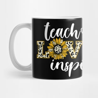 Teach Love Inspire Cute Style Graphic Word Art Mug